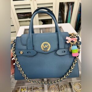 Michael Kors Carmen Medium Belted Satchel NWOT